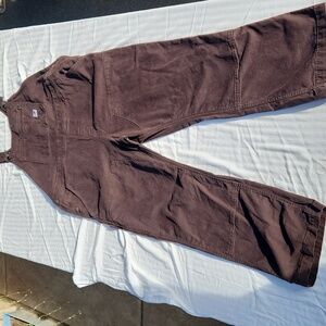 Brown-Carhartt Women's Work Overall - Loose Fit - Canvas - Rugged Flex® - Doub…